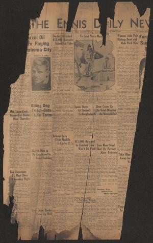 Primary view of object titled 'The Ennis Daily News (Ennis, Tex.), Vol. [40], No. [252], Ed. 1 Wednesday, November 1, 1933'.