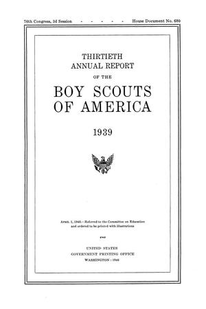 Primary view of object titled 'Annual Report of the Boy Scouts of America: 1939'.