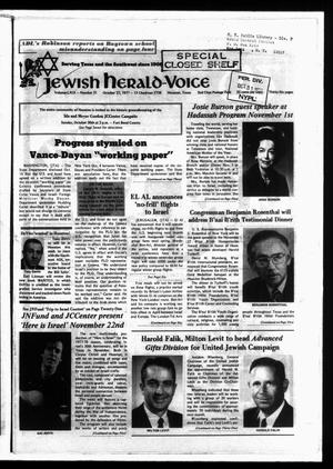 Primary view of object titled 'Jewish Herald-Voice (Houston, Tex.), Vol. 69, No. 31, Ed. 1 Thursday, October 27, 1977'.