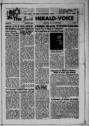 Primary view of object titled 'The Jewish Herald-Voice (Houston, Tex.), Vol. 62, No. 52, Ed. 1 Thursday, March 28, 1968'.