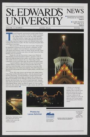 Primary view of object titled 'St. Edward's University News (Austin, Tex.), Vol. 31, No. 3, Ed. 1 Sunday, January 1, 1989'.