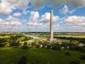 Primary view of object titled '[Aerial Photograph San Jacinto Monument]'.