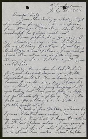 Primary view of object titled '[Letter from Joe Davis to Catherine Davis - July 26, 1944]'.