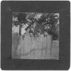 Primary view of object titled 'Three Women Peeking Over a Fence'.