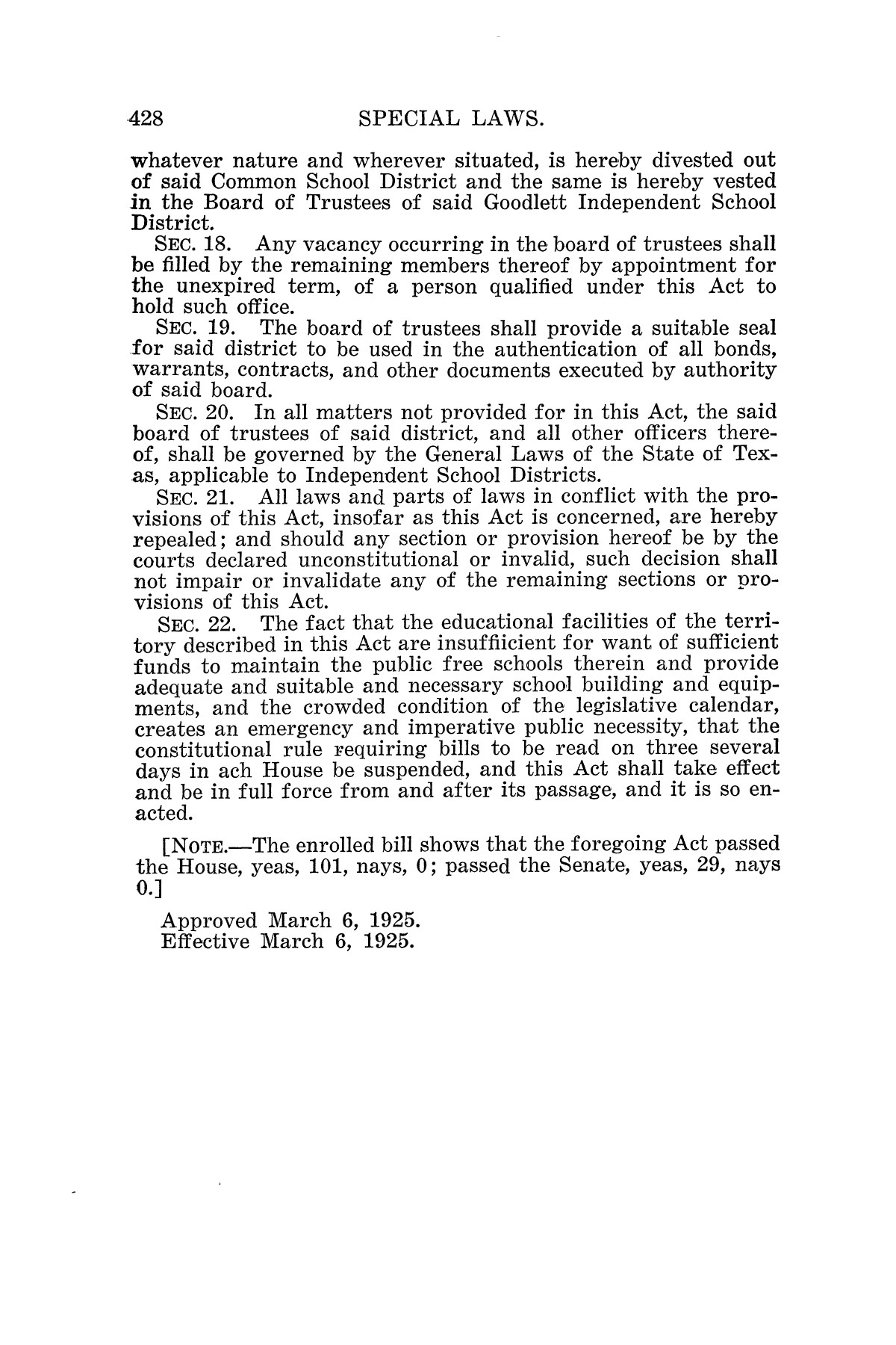The Laws of Texas, 1925 [Volume 23]
                                                
                                                    [Sequence #]: 440 of 822
                                                