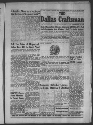 Primary view of object titled 'The Dallas Craftsman (Dallas, Tex.), Vol. 44, No. 20, Ed. 1 Friday, October 11, 1957'.