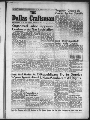 Primary view of object titled 'The Dallas Craftsman (Dallas, Tex.), Vol. 42, No. 38, Ed. 1 Friday, February 17, 1956'.
