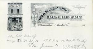 Primary view of object titled 'Maddox Bros., & Anderson, General Land Agents'.