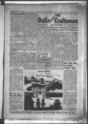Primary view of object titled 'The Dallas Craftsman (Dallas, Tex.), Vol. 51, No. 37, Ed. 1 Friday, February 5, 1965'.