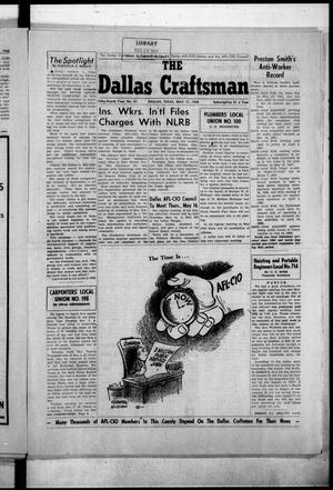 Primary view of object titled 'The Dallas Craftsman (Dallas, Tex.), Vol. 54, No. 51, Ed. 1 Friday, May 17, 1968'.