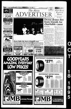 Primary view of object titled 'The Alvin Advertiser (Alvin, Tex.), Ed. 1 Wednesday, October 18, 1995'.