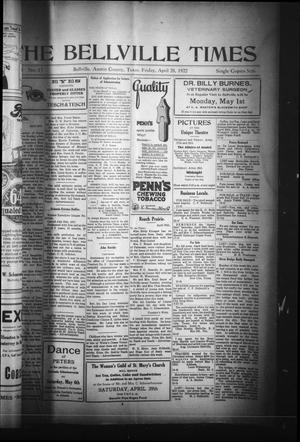 Primary view of object titled 'The Bellville Times (Bellville, Tex.), Vol. [44], No. 17, Ed. 1 Friday, April 28, 1922'.