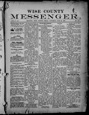 Primary view of object titled 'Wise County Messenger. (Decatur, Tex.), No. 228, Ed. 1 Saturday, June 22, 1889'.
