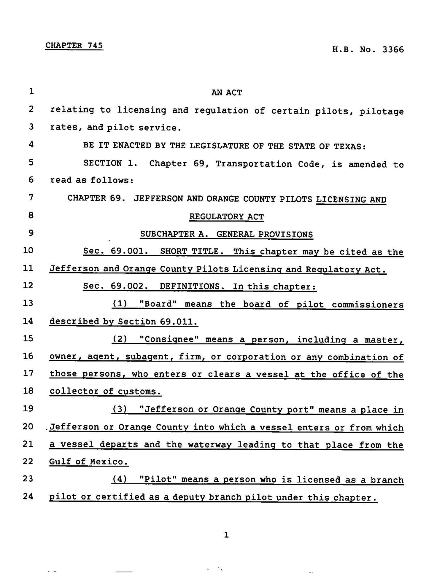 78th Texas Legislature, Regular Session, House Bill 3366, Chapter 745
                                                
                                                    [Sequence #]: 1 of 28
                                                