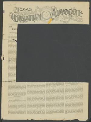 Primary view of object titled 'Texas Christian Advocate (Dallas, Tex.), Vol. 50, No. [42], Ed. 1 Thursday, June 9, 1904'.