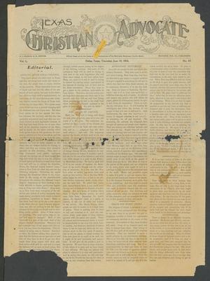 Primary view of object titled 'Texas Christian Advocate (Dallas, Tex.), Vol. 50, No. 45, Ed. 1 Thursday, June 30, 1904'.