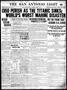 Thumbnail image of item number 1 in: 'The San Antonio Light (San Antonio, Tex.), Vol. 33, No. 86, Ed. 1 Tuesday, April 16, 1912'.