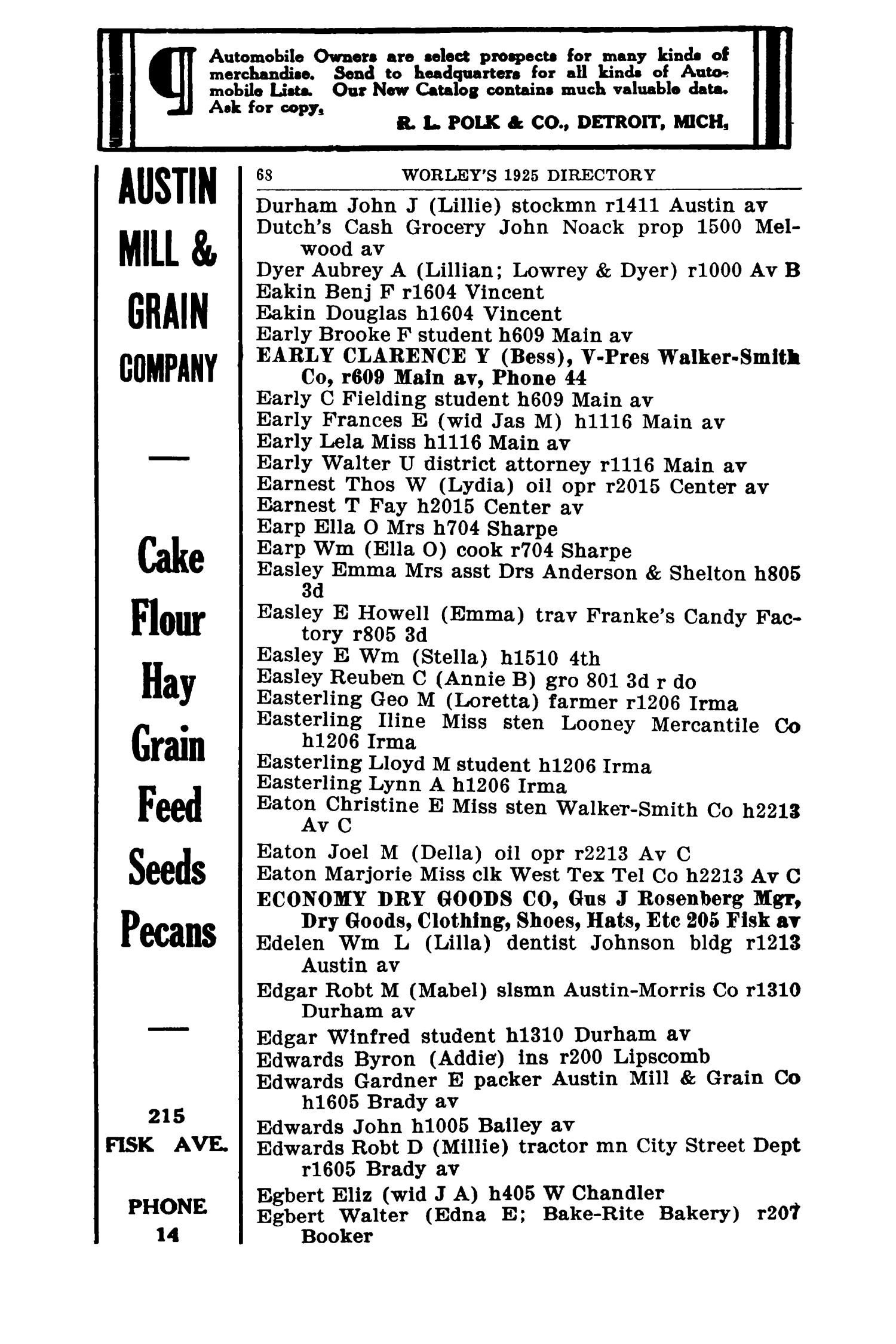 Brownwood City Directory, 1925
                                                
                                                    68
                                                