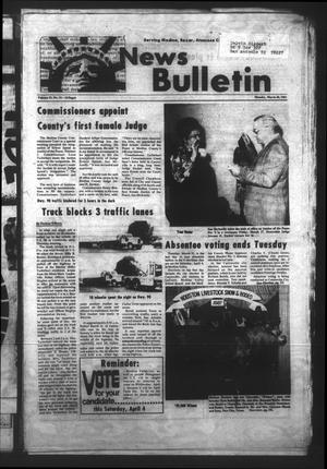Primary view of object titled 'News Bulletin (Castroville, Tex.), Vol. 23, No. 13, Ed. 1 Monday, March 30, 1981'.