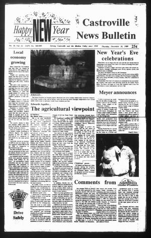 Primary view of object titled 'Castroville News Bulletin (Castroville, Tex.), Vol. 30, No. 52, Ed. 1 Thursday, December 28, 1989'.