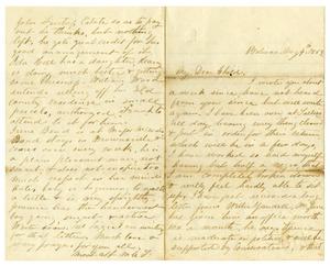 Primary view of object titled '[Letter from Maud C. Fentress to David Fentress, August 4,1869]'.