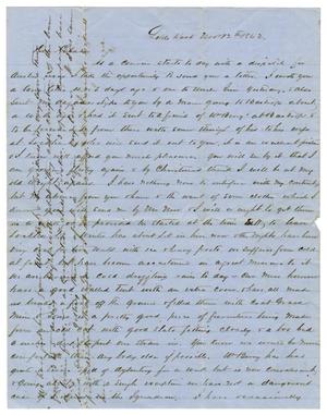 Primary view of object titled '[Letter from David Fentress to his wife Clara, November 12, 1862]'.