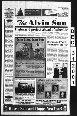 Primary view of object titled 'The Alvin Sun (Alvin, Tex.), Vol. 110, No. 106, Ed. 1 Monday, December 31, 2001'.