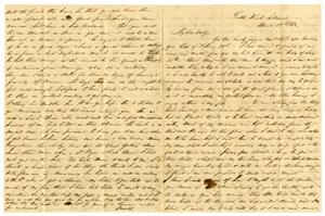 Primary view of object titled '[Letter from David Fentress to his wife Clara, March 29, 1863]'.