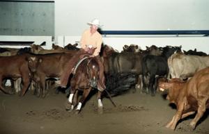 Primary view of object titled 'Cutting Horse Competition: Image 1997_D-10_31'.