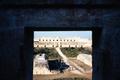 Photograph: [View of Uxmal Site From Inside a Mayan Structure]