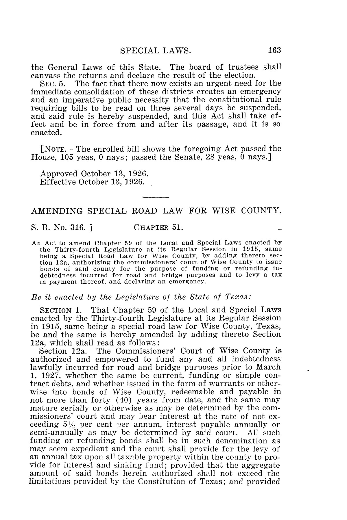 The Laws of Texas, 1926 [Volume 24]
                                                
                                                    [Sequence #]: 195 of 1784
                                                