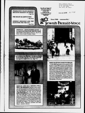Primary view of object titled 'Jewish Herald-Voice (Houston, Tex.), Vol. 79, No. 14, Ed. 1 Thursday, July 9, 1987'.