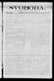 Newspaper: Svoboda. (La Grange, Tex.), Vol. 25, No. 73, Ed. 1 Tuesday, September…