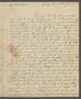 Thumbnail image of item number 1 in: '[Letter from Elizabeth Dennis Teackle to Sarah Upshur Teackle Bancker - October 7, 1807]'.