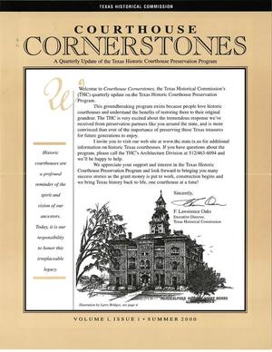 Primary view of object titled 'Courthouse Cornerstones, Volume 1, Number 1, Summer 2000'.