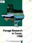 Report: Forage Research in Texas: 1988
