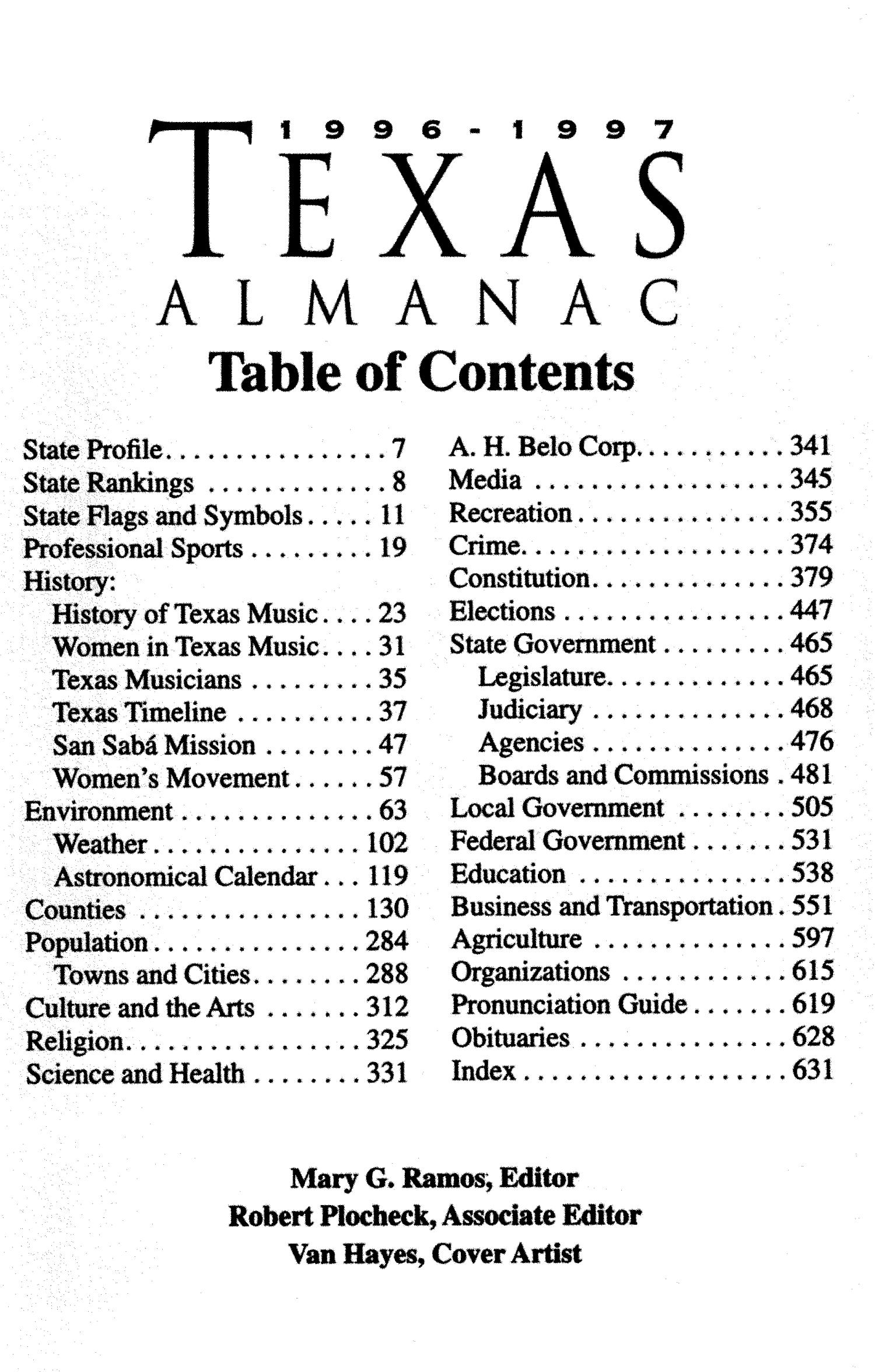 Texas Almanac, 1996-1997
                                                
                                                    3
                                                