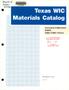 Book: Texas WIC Materials Catalog 2002