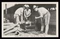 Thumbnail image of item number 1 in: '[Sawing Wood for the Cook, Camp MacArthur]'.