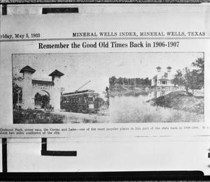 Primary view of object titled 'Remember the Good Old Times Back in 1906-1907 [Newspaper Article]'.