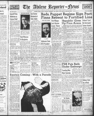Primary view of object titled 'The Abilene Reporter-News (Abilene, Tex.), Vol. 59, No. 186, Ed. 1 Sunday, December 3, 1939'.