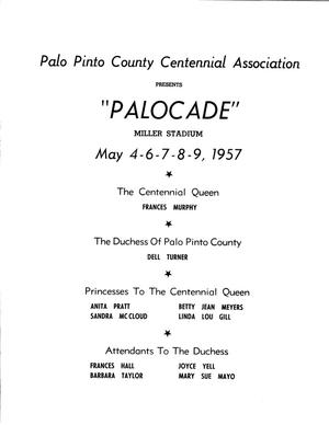 Primary view of object titled 'Palocade - Palo Pinto County - Official Centennial Program - front side'.