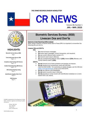 Primary view of object titled 'CR News, Volume 28, Number 1, January - March 2023'.
