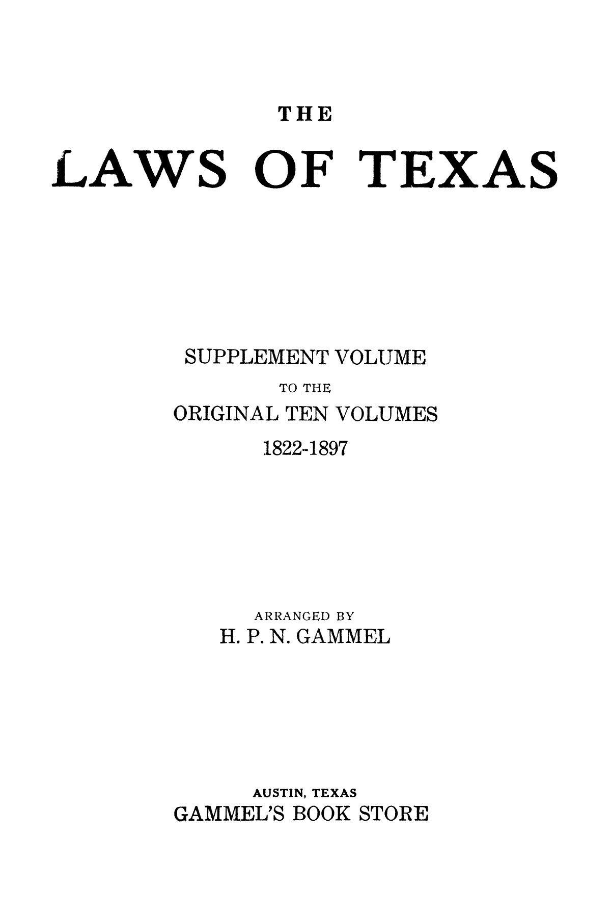 The Laws of Texas, 1929-1931 [Volume 27]
                                                
                                                    [Sequence #]: 1 of 1943
                                                