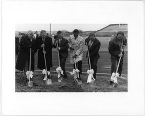 Primary view of object titled '[Groundbreaking for Fouts Field Renovation in 1994]'.