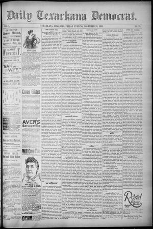 Primary view of object titled 'Daily Texarkana Democrat. (Texarkana, Ark.), Vol. 10, No. 75, Ed. 1 Friday, November 24, 1893'.