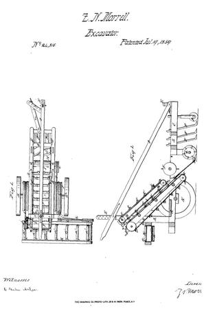 Primary view of object titled 'Excavating and Grading Machine.'.