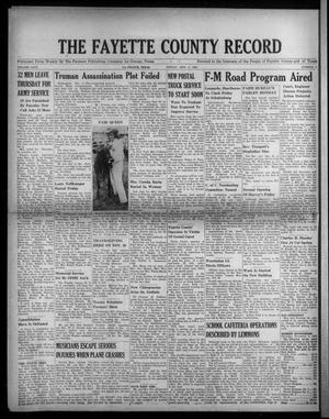 Primary view of object titled 'The Fayette County Record (La Grange, Tex.), Vol. 29, No. 1, Ed. 1 Friday, November 3, 1950'.
