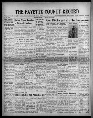 Primary view of object titled 'The Fayette County Record (La Grange, Tex.), Vol. 29, No. 2, Ed. 1 Monday, November 6, 1950'.