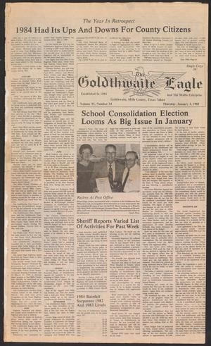 Primary view of object titled 'The Goldthwaite Eagle (Goldthwaite, Tex.), Vol. 91, No. 34, Ed. 1 Thursday, January 3, 1985'.